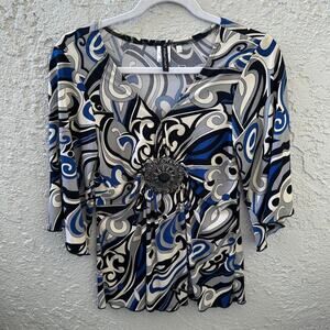 Y2k multi print top